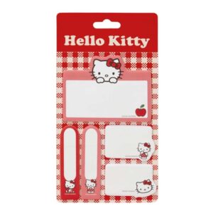safta hello kitty pack de notas adhesivas formatos surtidos cabecera para colgar 10x20cm color rojo y blanco