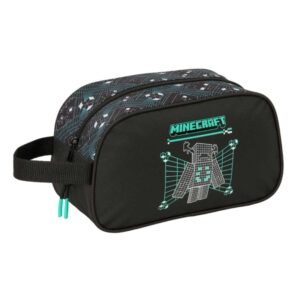 safta minecraft screen neceser adaptable a carro asa de mano lateral 26x15x12cm color negro