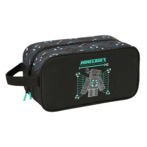 safta minecraft screen zapatillero mediano capacidad 6l asa de mano lateral 29x15x14cm color negro