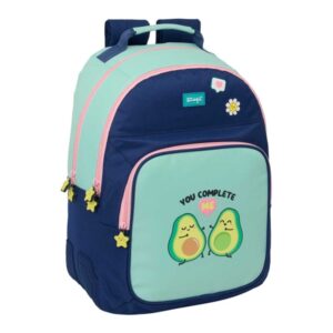 safta mr. wonderful estrella mochila adaptable a carro bolsillo frontal portabotellas cremallera con doble tirador asa de mano espalda acolchada 32x42x15cm color turquesa claro