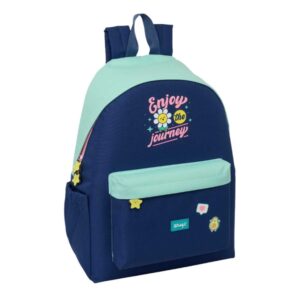 safta mr. wonderful estrella mochila para portatiles hasta 14.1" portabotellas cremallera con doble tirador asa de mano bolsillo frontal acolchada 31x43x13cm color turquesa claro
