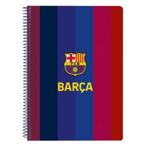 safta f.c.barcelona 1ª equipacion 26/27 libreta con espiral formato cuarto 80 hojas de 80g/m2 cuadricula 4x4mm tapas duras glasofonadas 15.5x22x1cm color rojo y azul