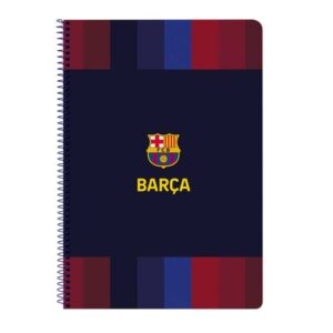 safta f.c.barcelona 1ª equipacion 26/27 libreta con espiral formato folio 80 hojas de 80g/m2 cuadricula 4x4mm tapas duras glasofonadas 21.5x31x1cm color rojo y azul