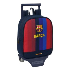safta f.c.barcelona 1ª equipacion 26/27 mochila con carro extraible 6l tarjeta de identificacion personal asa de mano 22x27x10cm color azul noche