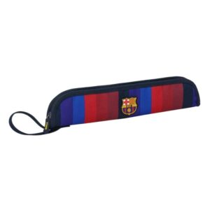 safta f.c.barcelona 1ª equipacion 26/27 portaflautas interior acolchado alojamiento para varilla asa lateral borde reforzado 37x8x2cm color azul noche