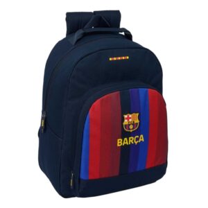 safta f.c.barcelona 1ª equipacion 26/27 mochila adaptable a carro bolsillo frontal hombreras y espalda acolchada cremallera con doble tirador asa de mano 32x42x15cm color azul noche