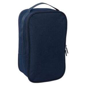 safta f.c.barcelona 1ª equipacion 26/27 zapatillero doble bolsillo interior de velcro compartimento trasero con cremallera asa de mano 21x36x16cm color azul noche