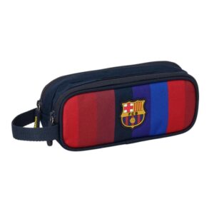 safta f.c.barcelona 1ª equipacion 26/27 portatodo 2 compartimentos con cremallera asa lateral capacidad 1l 21x8x6cm color azul noche