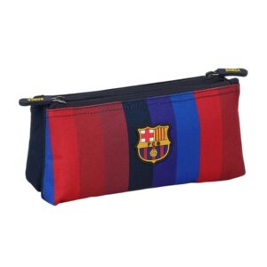 safta f.c.barcelona 1ª equipacion 26/27 neceser 2 compartimentos con cremallera 22x10x8cm color azul noche
