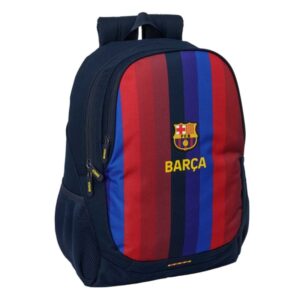 safta f.c.barcelona 1ª equipacion 26/27 mochila 23l adaptable a carro hombreras y espalda acolchada portabotellas cremallera con doble tirador asa de mano 32x44x16cm color azul noche