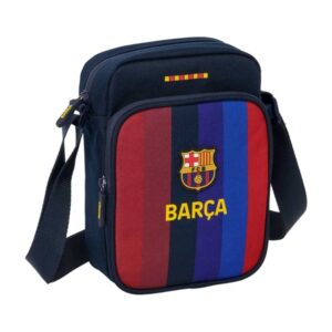 safta f.c.barcelona 1ª equipacion 26/27 bolsito con bandolera ajustable cierre con cremallera compartimento trasero con velcro bolsillo frontal 16x22x6cm color azul noche