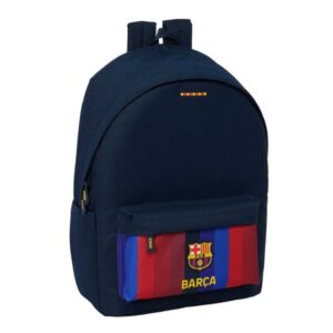 safta f.c.barcelona 1ª equipacion 26/27 mochila para portatiles hasta 15.6" bolsillo para tablet hasta 11" antirrobo asa de mano conector usb acolchada 31x44x18cm color azul noche