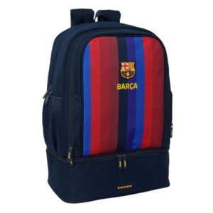 safta f.c.barcelona 1ª equipacion 26/27 mochila bolsillo frontal hombreras y espalda acolchada portabotellas cremallera con doble tirador asa de mano 35x50x24cm color azul noche