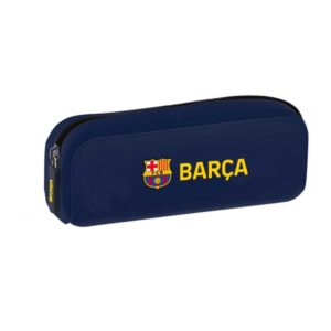 safta f.c.barcelona 1ª equipacion 26/27 portatodo cuadrado silicona cremallera 18.5x7.5x5.5cm color azul noche
