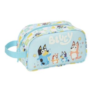 safta bluey ready neceser adaptable a carro asa de mano lateral organizadores con compartimentos 26x15x12cm color azul pastel