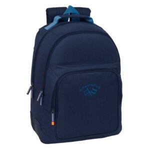 safta spagnolo mochila adaptable a carro bolsillo frontal portabotellas cremallera con doble tirador asa de mano hombreras y espalda acolchada 32x42x15cm color azul noche