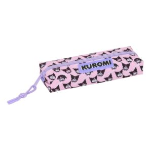 safta kuromi portatodo rectangular goma elastica trasera cremallera 22x4x7cm color rosa