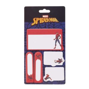 safta spider man pack de notas adhesivas formatos surtidos cabecera para colgar 10x20cm colores surtidos