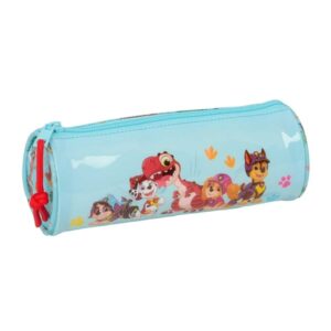 safta paw patrol dino rescue portatodo redondo cremallera con tirador 20x7x7cm color azul pastel