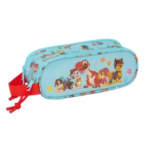 safta paw patrol dino rescue portatodo 2 compartimentos con cremallera asa lateral capacidad 1l 21x8x6cm color azul pastel
