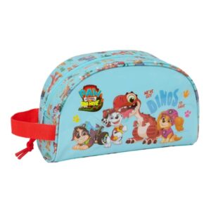 safta paw patrol dino rescue neceser adaptable a carro asa de mano lateral bolsillo interior con cremallera 26x16x9cm color azul pastel