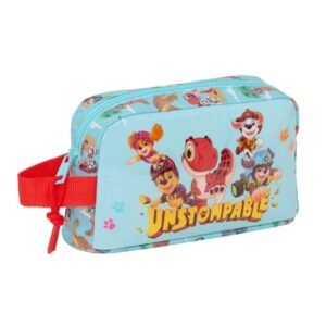 safta paw patrol dino rescue bolsa isotermica porta alimentos asa de mano lateral cremallera 21.5x12x6.5cm color azul pastel