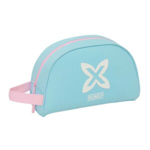 safta munich sky neceser adaptable a carro asa de mano lateral bolsillo interior con cremallera 28x18x10cm color azul pastel