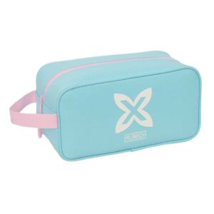 safta munich sky zapatillero mediano capacidad 6l asa de mano lateral 29x15x14cm color azul pastel