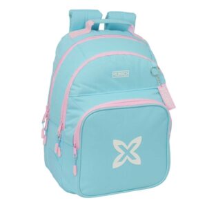safta munich sky mochila adaptable a carro bolsillo frontal portabotellas cremallera con doble tirador asa de mano hombreras y espalda acolchada 32x42x15cm color azul pastel