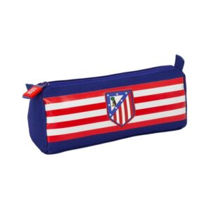safta atletico de madrid portatodo 1 compartimento con cremallera 21x8x7cm color azul marino