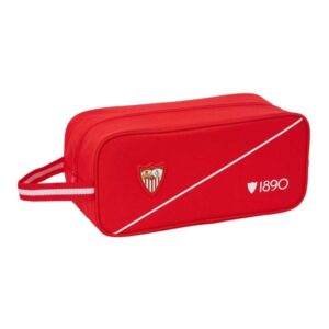 safta sevilla fc zapatillero capacidad 7l asa de mano lateral 34x15x14cm color rojo