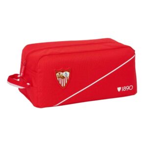 safta sevilla fc zapatillero capacidad 9l asa de mano lateral 34x15x18cm color rojo
