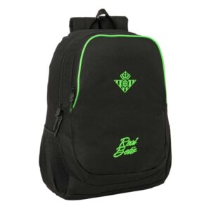 safta real betis balompie mochila 23l adaptable a carro espalda acolchada portabotellas cremallera con doble tirador asa de mano hombreras ergonomicas 32x44x16cm color negro y verde