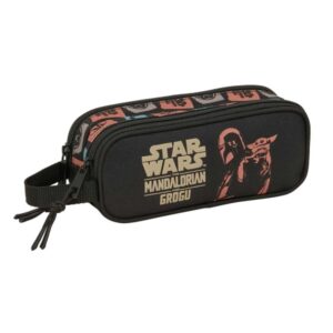 safta mandalorian and grogu portatodo 2 compartimentos con cremallera asa lateral capacidad 1l 21x8x6cm color negro