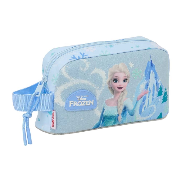 safta frozen bolsa isotermica porta alimentos asa de mano lateral cremallera 21.5x12x6.5cm color azul pastel