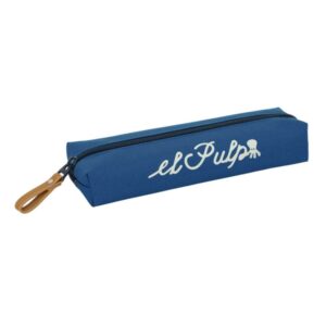 safta el pulpo portatodo rectangular goma elastica trasera cremallera 22x4x7cm color azul marino