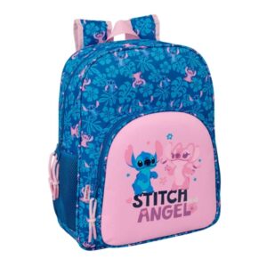 safta stitch lio mochila 15l adaptable a carro bolsillo frontal portabotellas cremallera con doble tirador asa de mano hombreras y espalda acolchada 32x38x12cm color azul oscuro