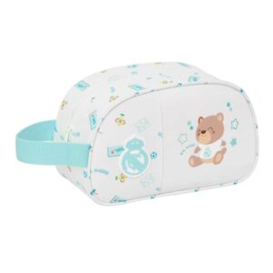 safta real madrid preescolar neceser adaptable a carro asa de mano lateral 26x15x12cm color blanco