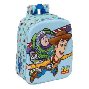 safta toy story mochila guarderia 3d 6l cremallera asa de mano 22x27x10cm color azul pastel