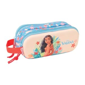 safta vaiana portatodo 3d 2 compartimentos con cremallera asa lateral capacidad 1l 21x8x6cm color azul