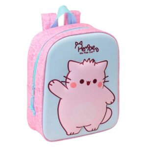 safta pembe mochila guarderia 3d 6l cremallera asa de mano 22x27x10cm color rosa pastel