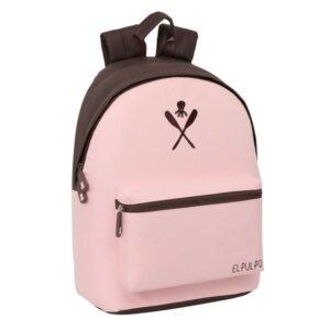 safta el pulpo mochila para portatiles hasta 14.1" bolsillo para tablet hasta 10.6" asa de mano bolsillo frontal acolchada 31x41x16cm color rosa
