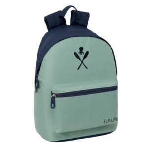 safta el pulpo mochila para portatiles hasta 14.1" bolsillo para tablet hasta 10.6" asa de mano bolsillo frontal acolchada 31x41x16cm color aguamarina