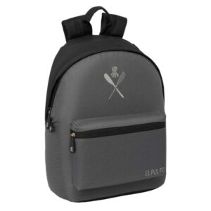 safta el pulpo mochila para portatiles hasta 14.1" bolsillo para tablet hasta 10.6" asa de mano bolsillo frontal acolchada 31x41x16cm color gris