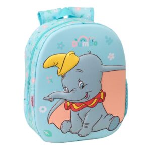 safta dumbo mochila 3d portabotellas hombreras acolchadas asa de mano superior 27x33x10cm color azul pastel
