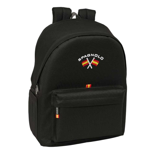 safta spagnolo mochila para portatiles hasta 15.6" antirrobo bolsillo para tablet hasta 11" asa de mano conector usb acolchada 31x44x18cm color negro