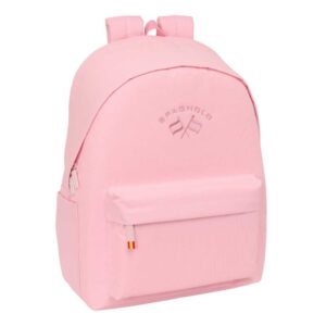 safta spagnolo mochila para portatiles hasta 15.6" antirrobo bolsillo para tablet hasta 11" asa de mano conector usb acolchada 31x44x18cm color rosa