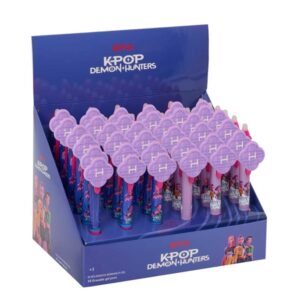safta k pop demon hunters expositor con 36 boligrafos borrables 2 estilos tinta de calidad ergonomicos colores surtidos