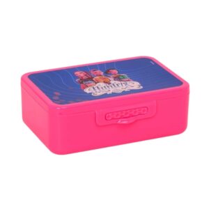 safta k pop demon hunters fiambrera capacidad de 850ml 3 compartimentos internos apertura frontal 17.4x5.8x11.4cm color rosa