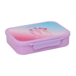 safta k pop demon hunters fiambrera capacidad de 1410ml 3 compartimentos internos apertura frontal 21x4.5x16cm color rosa